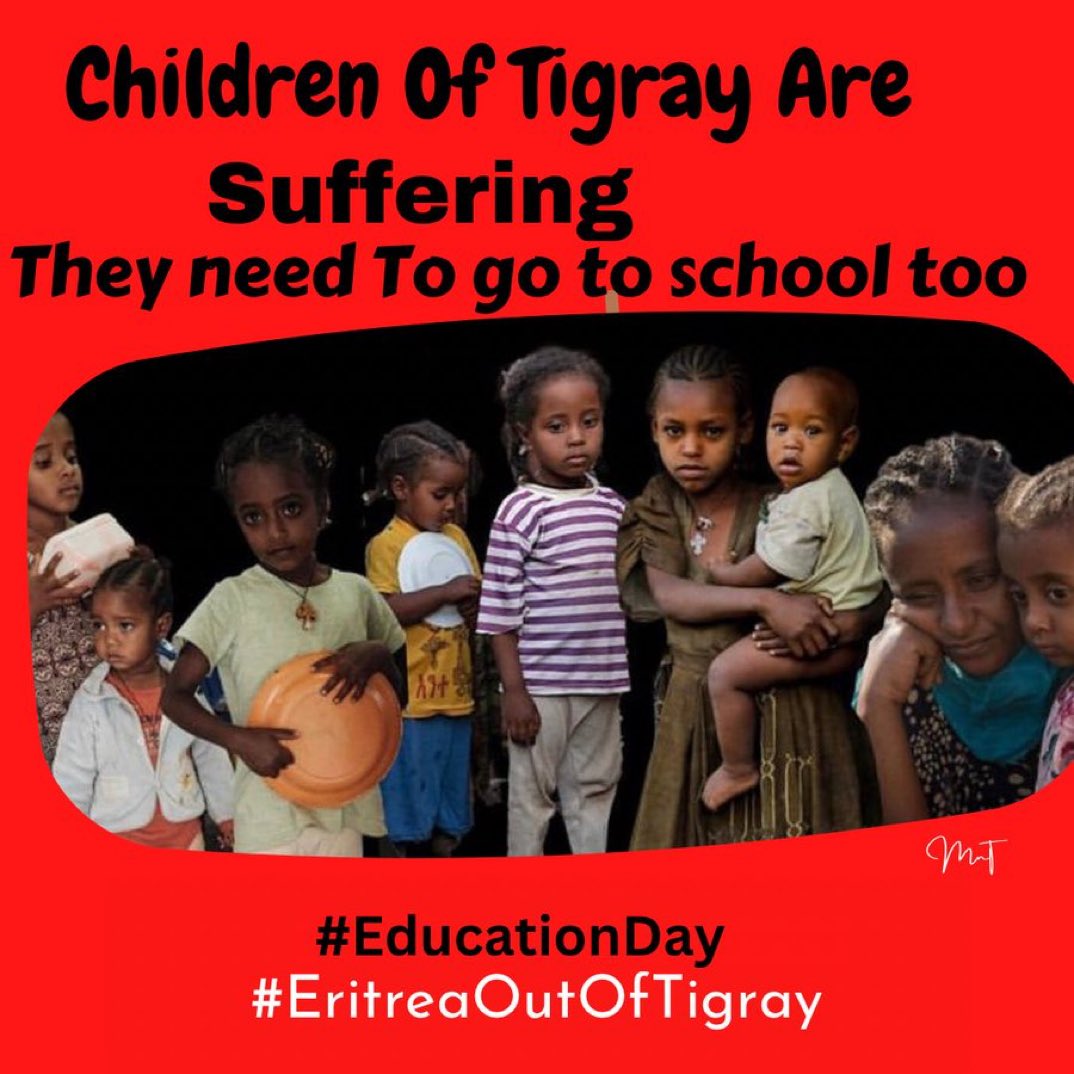 100% agreed we stand for equal and unhindered access of education for all,But in Tigray Schools are turned into living rooms for IDPs.Kids are living daily horrors’ of trauma instead of attending school.#EritreaOutOfTigray. <a href="/azgbelgie/">Artsen Zonder Grenzen België</a> <a href="/SavetheChildren/">Save the Children US</a> <a href="/EUCouncil/">EU Council</a> <a href="/UNOCHA/">UN Humanitarian</a> <a href="/UN_Women/">UN Women</a>