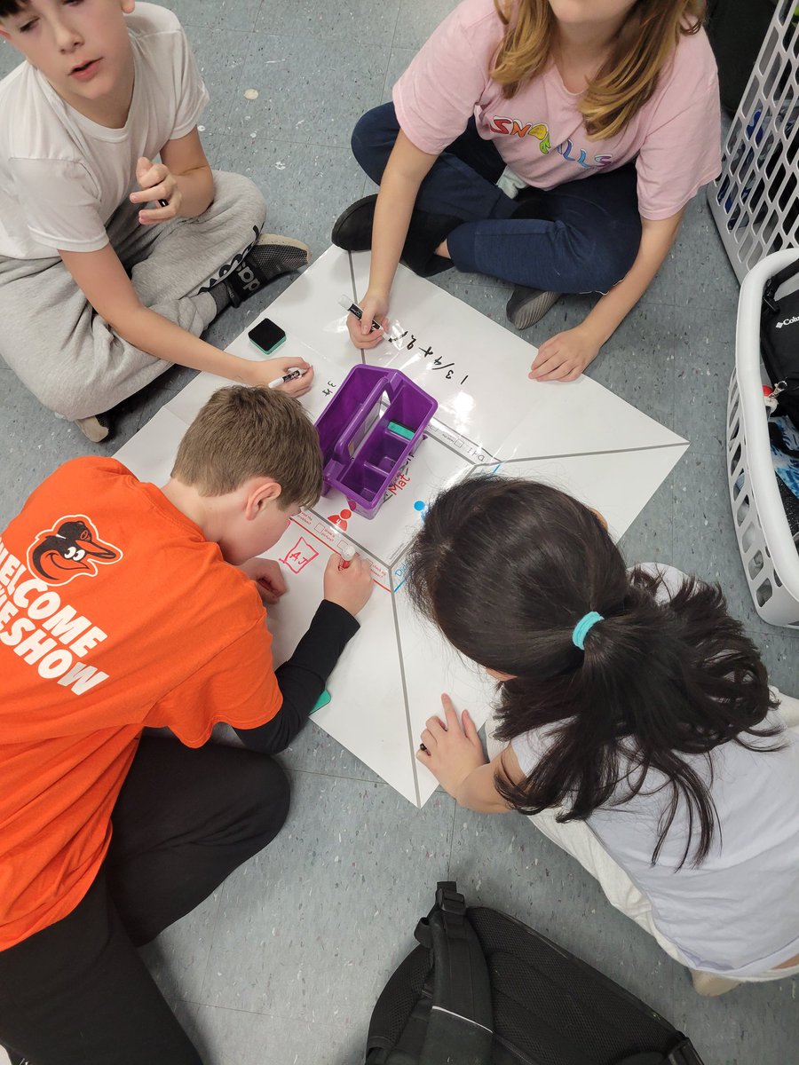 MissOswinkle's tweet photo. Adding mixed numbers in math using cooperation mats! #aacpsawesome
#SolleyAACPS https://t.co/tooms4lg46