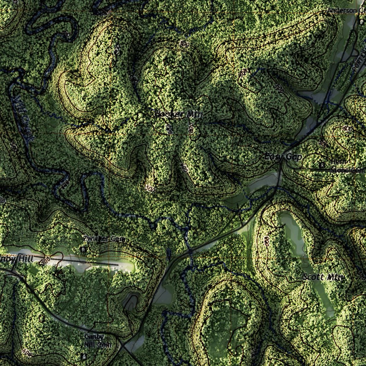 geo_spatialist's tweet photo. Ft. Knox, KY 7.5 minute Quad - USGS - 2022

3D render - full LiDAR return with trees, buildings, power lines, etc.  You can make out the gold vault just below the Gaffey Heights label.

#arcgispro #b3d #lidar #geography #Kentucky #FortKnox #GIS https://t.co/VoNnFfVLod