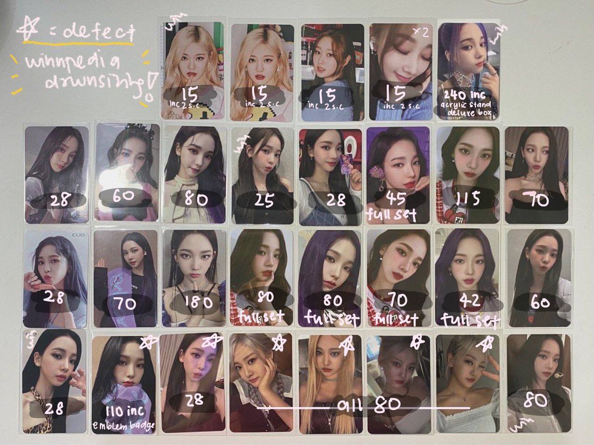 winnpedia's tweet photo. wts aespa photocards ʚ♡ɞ
- price as in the picture
- exclude sf and pf
[9 wm/ 13 em]
- no fussy buyers
- read tnc juseyo •⩊•
- karina photocards prio tie with others! ˚ʚ♡ɞ˚
#pasaraespa https://t.co/t42oj5ga9v