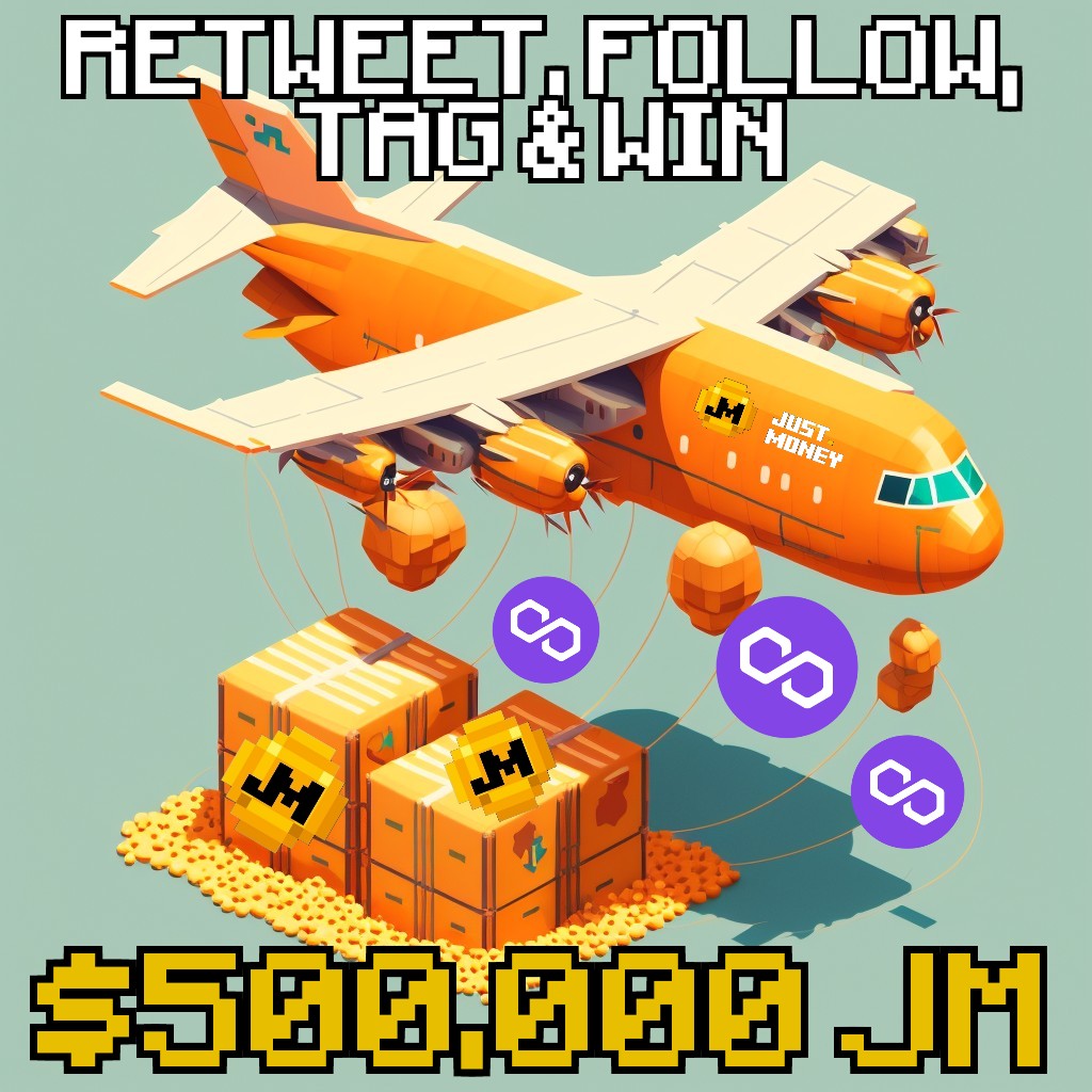 🚨#GIVEAWAY 🚨

🏆 Prize: 500.000 $JM on #Matic

To win:

1. Follow @HodlHound &amp; <a href="/JustMoneyIO/">JustMoney</a>;
2. Like &amp; Retweet;
3. Tag 2 friends and 1 cool project on BSC or Polygon;

⏰ Giveaway ends in 75h on 29/01 20:00 (CET)

#polygon #dex #multichain #bsc #airdrop #giveaways #tokenlisting
