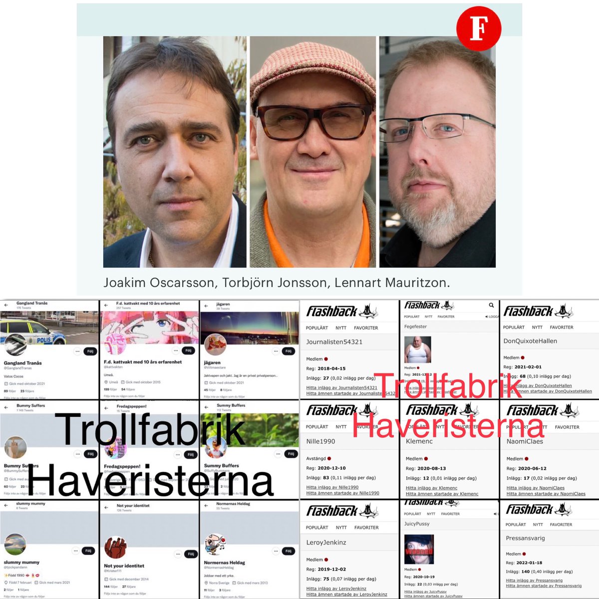 jungwon004's tweet photo. Uppmuntrar Fastighets Joakim Oscarsson, Torbjörn Jonsson och Lennart Mauritzon att man som ombudsman driver en äcklig trollfabrik vid sidan av sitt uppdrag som ombudsman som man representerar 24/7, enligt Joakim Oscarsson? https://t.co/urnzuTf3oQ