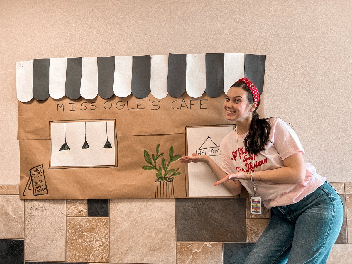 heymrstraugott's tweet photo. Miss. Ogle’s Cafe is ready for it’s opening night! Come sample our BOOKS tonight at open house! #readingrestaurant #openhouse #twehowl #missogleshappycampers #missoglescafe #firstgrade https://t.co/R71X1Is9TQ