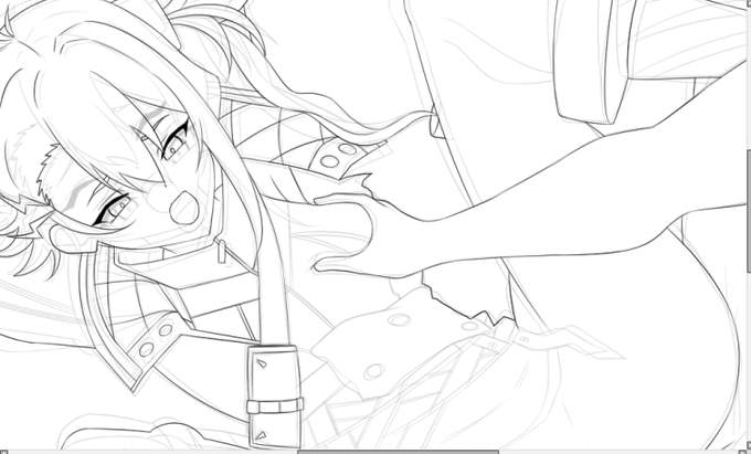 元のデザインより大分線減らしてるけどそれでも線多くて想定以上に時間かかってるのとこの後これ全部塗り分けしないとなんだよな( '◔﹏◔` ) 