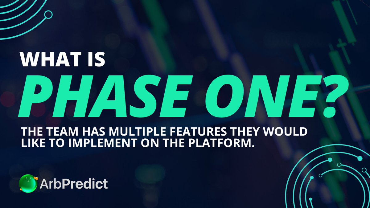 ArbPredict's tweet photo. The first phase of the project is the official launch, right after the end of the beta testing program. At launch, users will be able to create P2P Price Prediction bets on the assets listed. 🔮

Read more:
https://t.co/E2wrAybHas

#Arbitrum #PricePrediction #Crypto #Blockchain https://t.co/2k1zoLKmFX