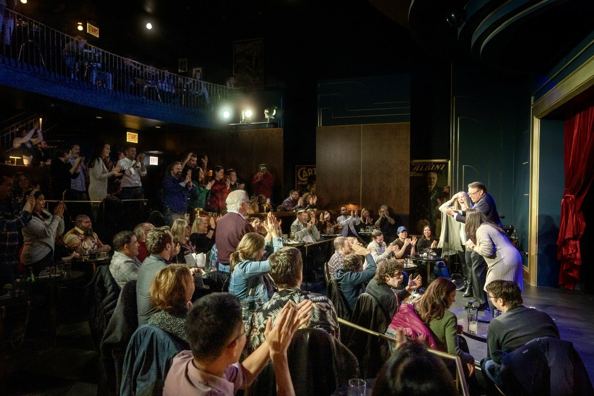 Photo from my performance at the Chicago Magic Lounge. 

I love this moment captured by my friend and professional photographer, <a href="/AGarciaPhoto/">Alex Garcia</a>. Every table, every person is reacting to my magic in a different joyful and expressive way. THIS moment is why I love performing magic…