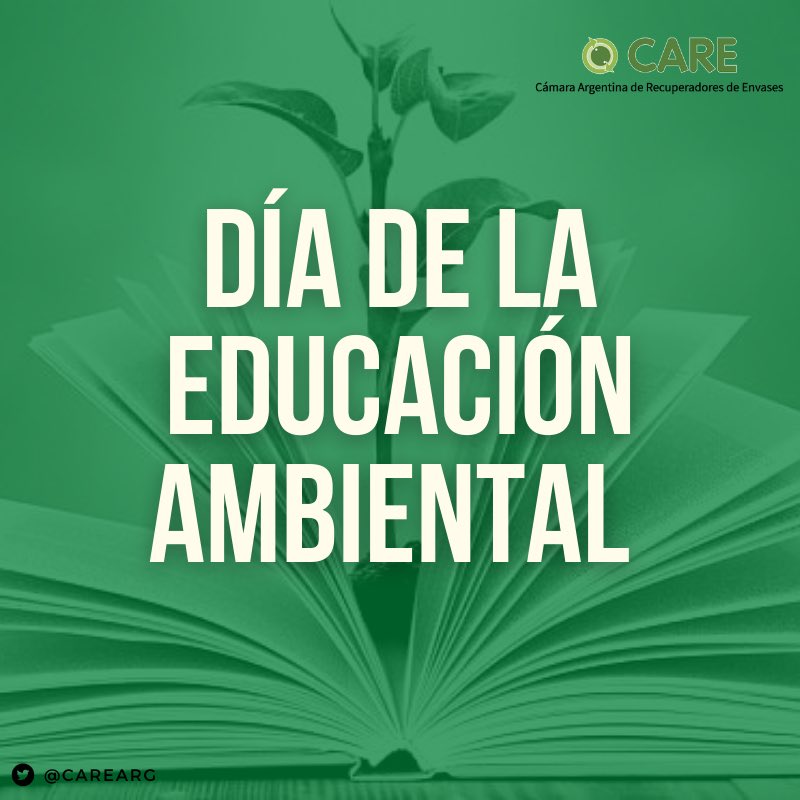 CAREarg's tweet photo. 📆 26 de enero. Hoy conmemoramos el Día de la Educación Ambiental.

♻️ El objetivo de identificar la problemática ambiental y generar conciencia en la población.

Desde CARE fomentamos el cuidado del medio ambiente y la economía circular.

#CuidamosElMedioAmbiente 🌎 https://t.co/e09Cu8ifVH