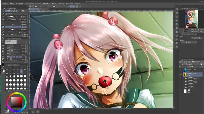 リクエスト絵、差分も含めてだいぶ進んできましたよ 