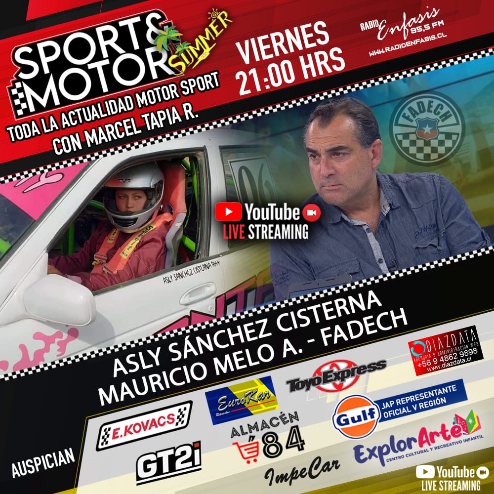 FADECH_OFFICIAL's tweet photo. Este viernes 27 estará el Presidente de Fadech , Mauricio Melo en el programa Sport y Motor conversando con Marcel Tapia Rodriguez!!
VIERNES 21 HRS
https://t.co/4tPcBZfMKU
@radioenfasis95
#sportymotor
#fadech https://t.co/s35hwVfz8C