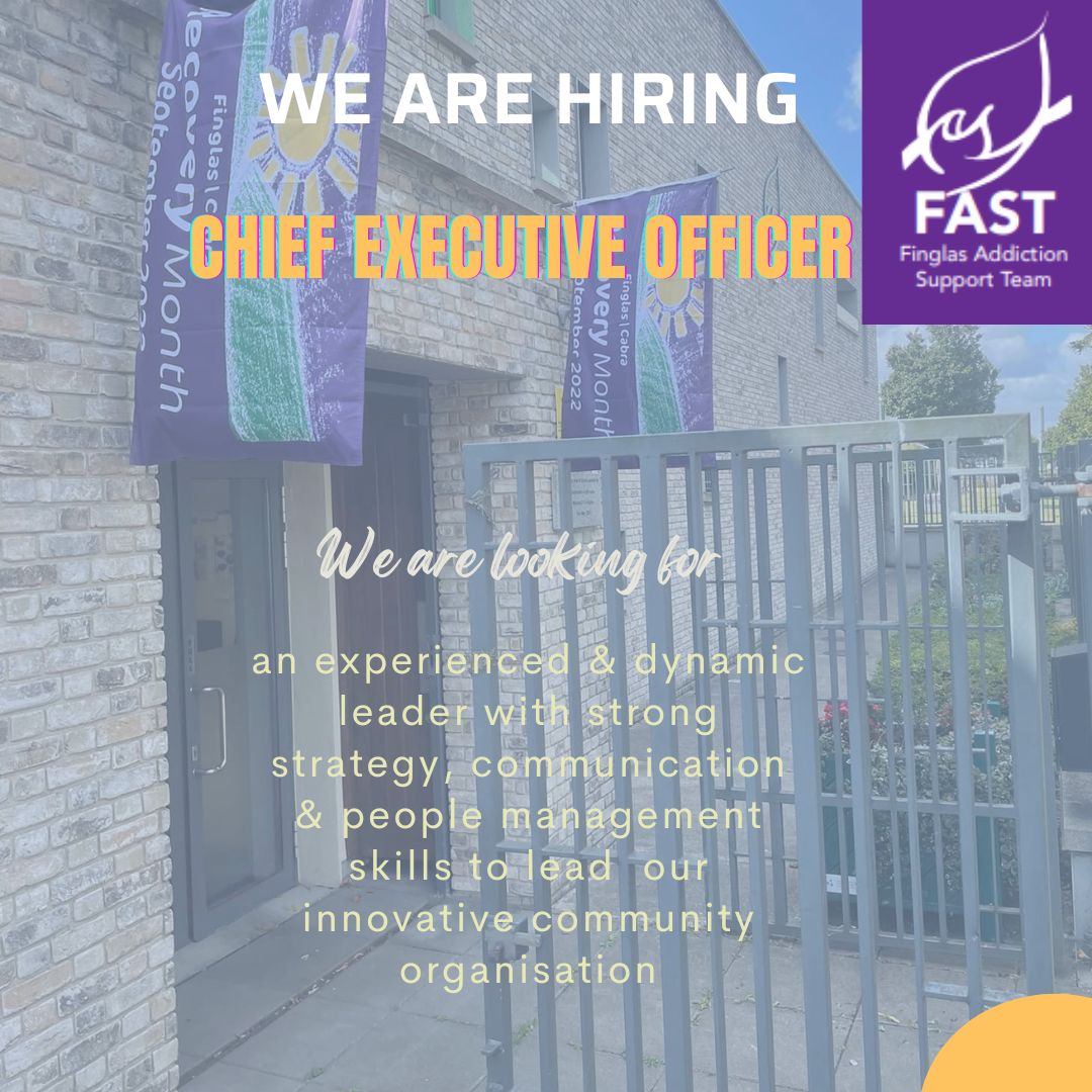 We are Hiring!!
We have an exciting opportunity for a Chief Executive Officer In FAST.  Please click link below to find out how to apply. #hiring #ceo #jointheteam #Recruiting 
activelink.ie/node/97429