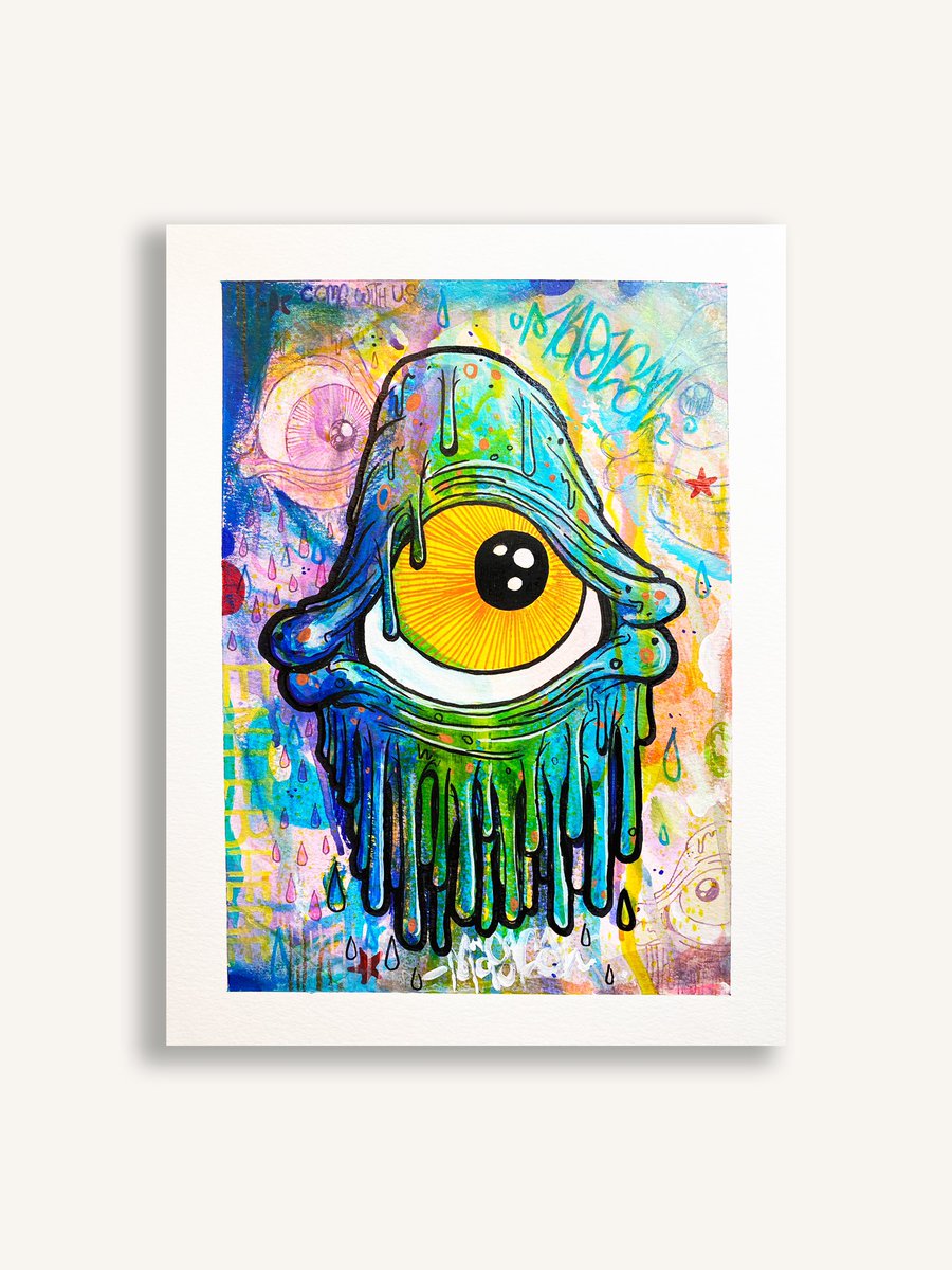 •Enter Here•
9x12” watercolor/ink/acrylic piece on watercolor paper up for grabs. Let me know if your are interested!
#magical #illustration #watercolor #lowbrowart #urbanart #streetart