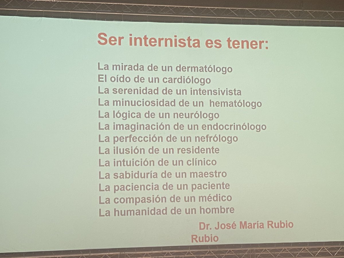 mmartinasenjo's tweet image. Ser internista es tener…

Enorme charla de Luis Alvarez en #17DM_SEMI