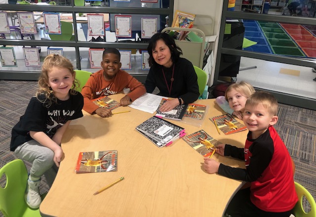 First graders during guided reading group with Ms. Carizey. #guidedreading