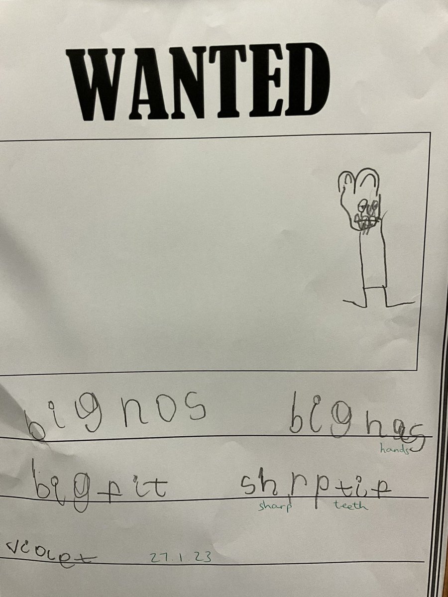 MercersWood's tweet photo. You may have heard about the house that was blown down in Hedgehog class today. This is what we found this afternoon! We decided it must have been the big bad wolf so we made crime scene pictures and wanted posters. It turns out…it was Mr Ola in disguise! @MrsDodsworth https://t.co/LWlGNvNIWe