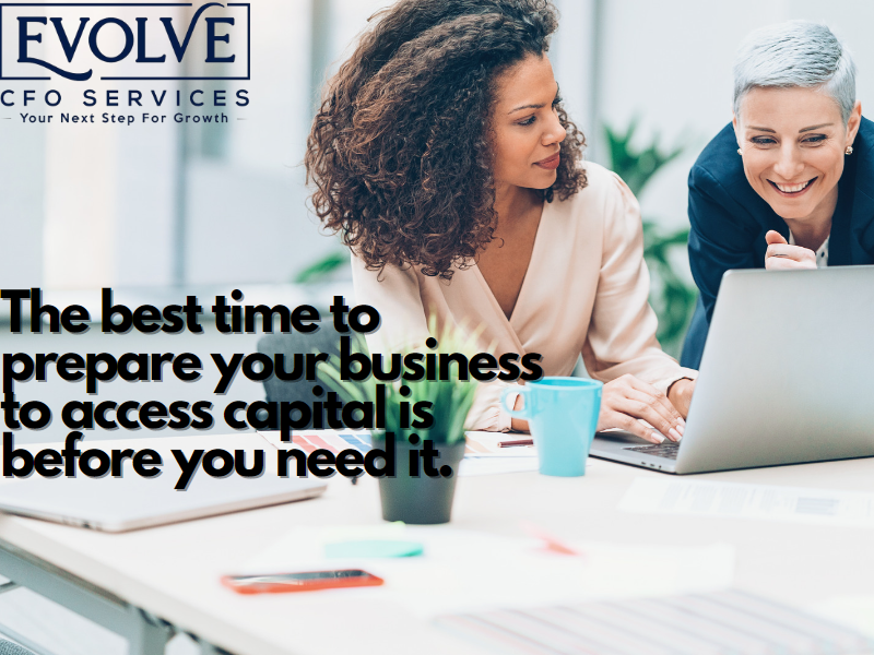 evolve_cfo's tweet photo. The best time to prepare your business to access capital is before you need it. Discover what to do and which funding source is right for you 
 https://t.co/8CD5xFPzUv 
#Profitability #GrowYourBusiness #IncreaseBusinessRevenue #FinancialStrategy https://t.co/hYgRVwyxtr