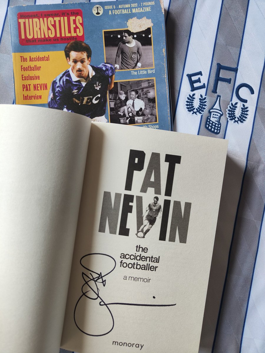 Got myself a copy of the much talked about @Turnstilesmag & @PatNevin Book 'The Accidental Footballer' really looking forward to reading these, Pat was such a unique player on & off the field 🔵⚽🎶🎧 #Fac51 #COYB
