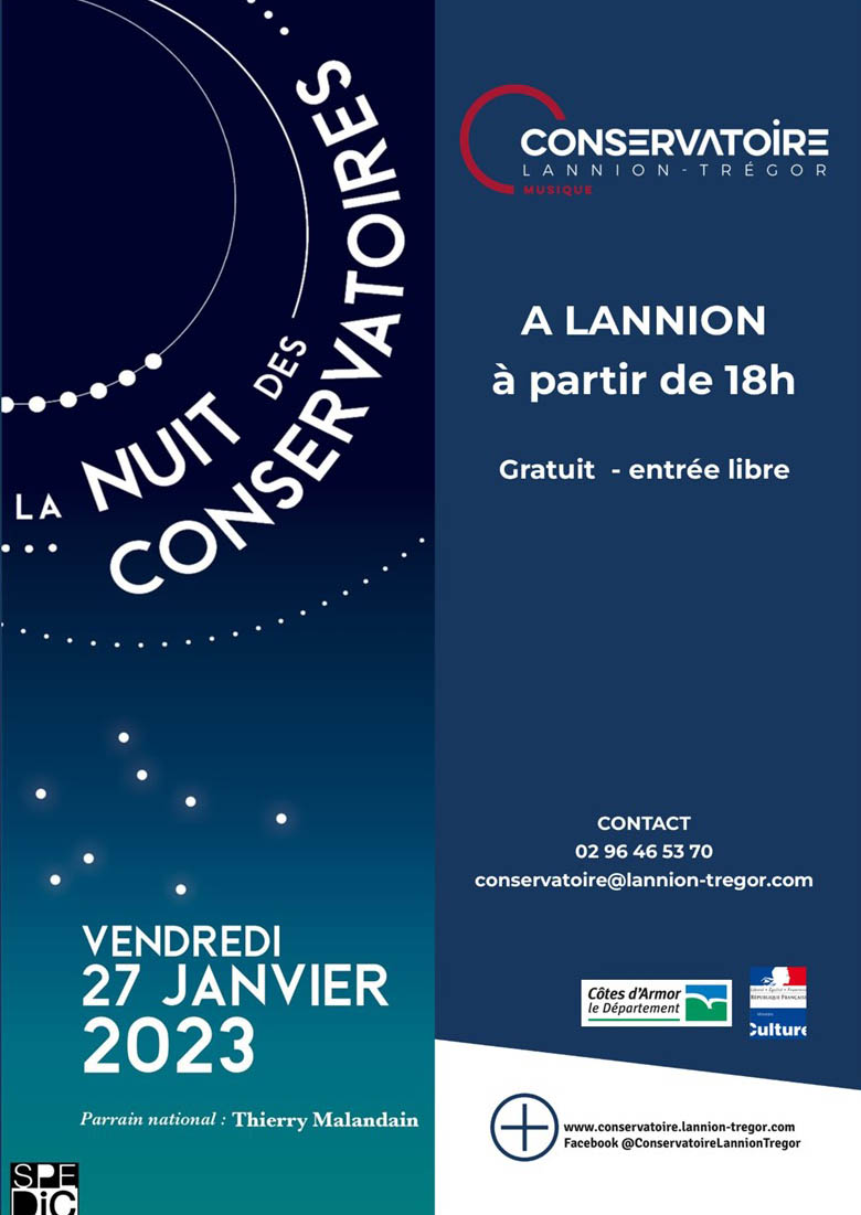 [NUIT DES CONSERVATOIRES]🎶
Ce vendredi, partout en France, a lieu « La nuit des conservatoires ». Venez nombreux à cet événement gratuit pour des rencontres musicales avec les élèves et professeurs du conservatoire <a href="/Aggloltc/">Agglo_LannionTregor</a> 👉conservatoire.lannion-tregor.com/la-nuit-des-co…