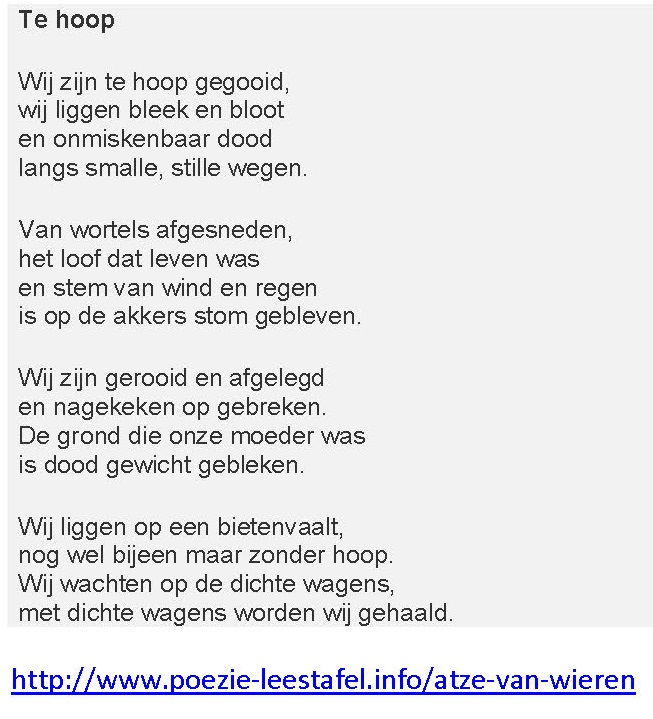 Ter ere van #Gedichtendag een paar #gedichten uit de oude doos over #suikerbieten van Niels Blomberg, <a href="/RenevdEijnden/">Rene van den Eijnden</a>, Atze van Wieren en A. v.d. Marel. 
#akker <a href="/CosunBeetCo/">Cosun Beet Company</a>