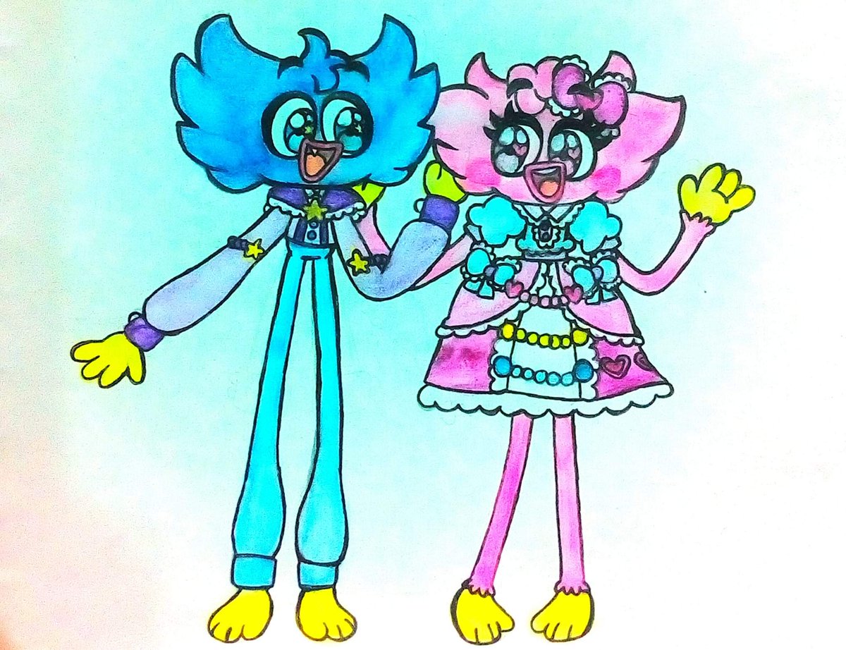 LiliesSue's tweet photo. Today is #SpouseDay. Kissy is Huggy's better half. They're fluffy couples. I draw Huggy's outfit. It's really good. Kissy still wear a cute dress. They're such together and always. c:
#HuggyWuggy #KissyMissy #PoppyPlaytime #PoppyPlaytimeFanart https://t.co/MzwrDsmRds
