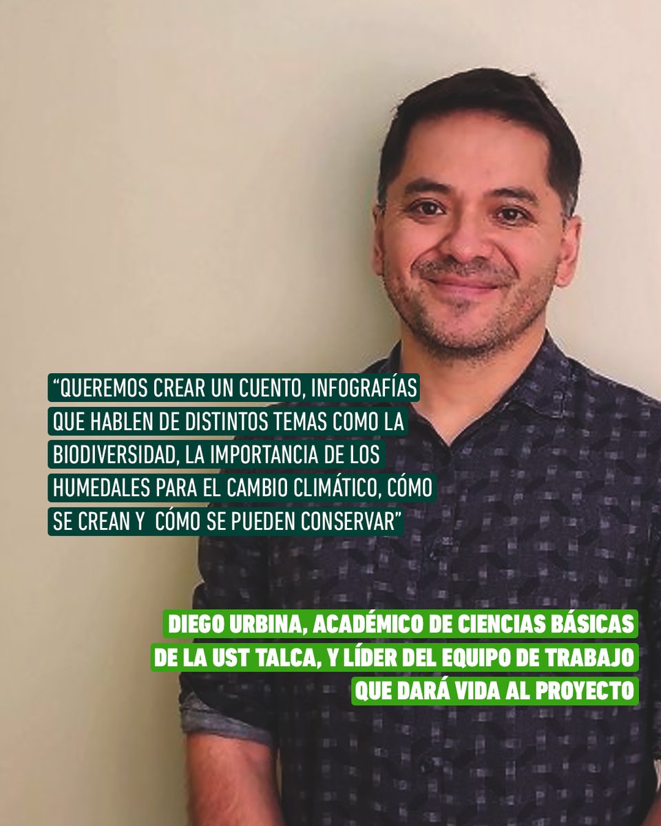Un importante hito vivimos en la Región del Maule, donde el equipo de investigador<a href="/s/">『S』</a> se adjudicaron el Concurso Nacional de Ciencia Pública para desarrollar un libro sobre humedales dirigido a niñ@s de entre 6 a 11 años.

Lee la nota completa desde aquí bit.ly/3IE1DQZ 👈🏻
