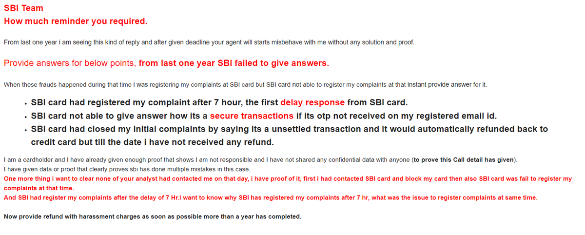 snldby's tweet photo. @SBICard_Connect Why SBI fails to give any response on attached mail from last fiften months, have @SBICard_Connect  any answer for it.@RBI @TheOfficialSBI https://t.co/9bwIq8n2lJ