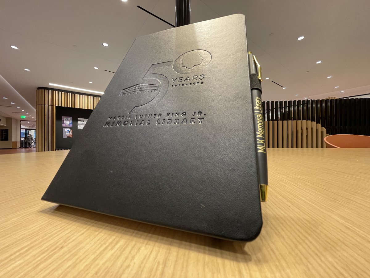 dcpl's tweet photo. Celebrating 50 years of Serving D.C. 

The DC Public Library is giving away free 50th Anniversary gifts.  Each month a different gift will be made available at the MLK Library's Information Desk. 

February's gift: MLK 50 notepad 

(While supplies last) https://t.co/7LR8xLJtJD