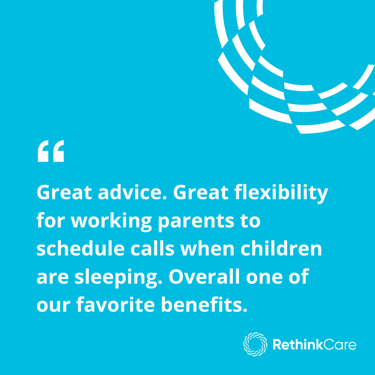 RethinkCare offers parenting consultations through Board Certified Behavior Analysts, graduate-level professionals who specialize in the science of behavior. Here is what one working parent had to say about their consultation experience. 
#parentingsupport #employeebenefits #BCBA