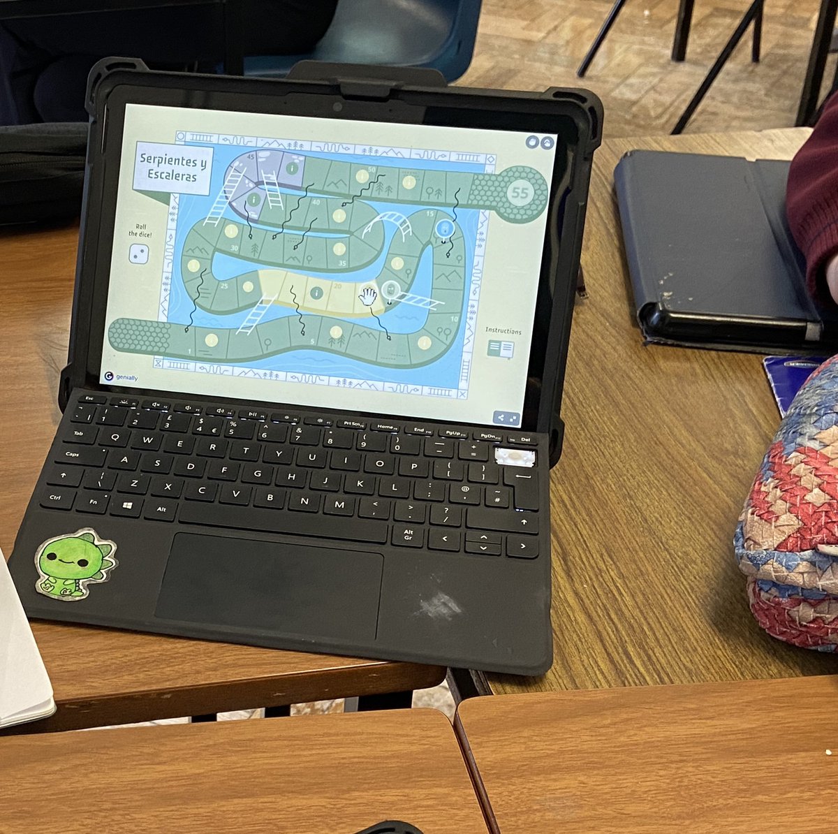 shstullamore's tweet photo. 2nd year Spanish students revise irregular verbs while practising their communication skills with a game of Snakes and ladders.
#mfl #mflie #JCSpanish https://t.co/dJ2nvWAcW7