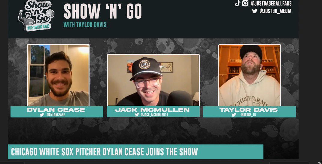 If you aren’t subscribed to Show ‘N’ Go With Taylor Davis, you’re missing out! Absolutely awesome interview here with White Sox ace Dylan Cease. 

🍎: podcasts.apple.com/us/podcast/4-d…
Spotify: open.spotify.com/episode/1Pp3j6…