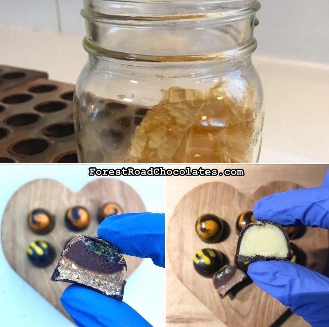 So cool to see #honey from my hives put to such creative use.  #ValentinesDay2023 orders for these delicious bonbons from ForestRoadChocolates.com in St. John's, #Newfoundland, open on February 1st.

facebook.com/forestroadchoc…

#beekeeping #chocolate