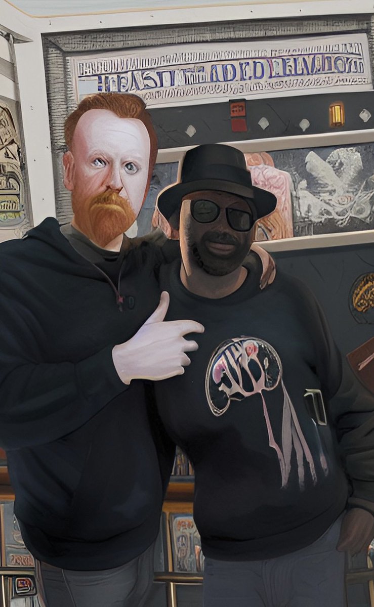 EastSideDave's tweet photo. I did the AI art thing for Earl and my photo at #FezCon and the results got increasingly frightening. You have been warned. https://t.co/ThlmjoXK3p