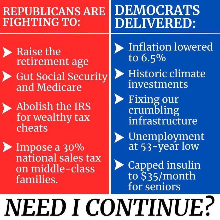 JayeJaybird54's tweet photo. Just in case you need another reminder of differences in the parties! #RepublicansFight #DemocratsDeliver #DemVoice1 #ProudBlue https://t.co/nKJ4cJfzjw
