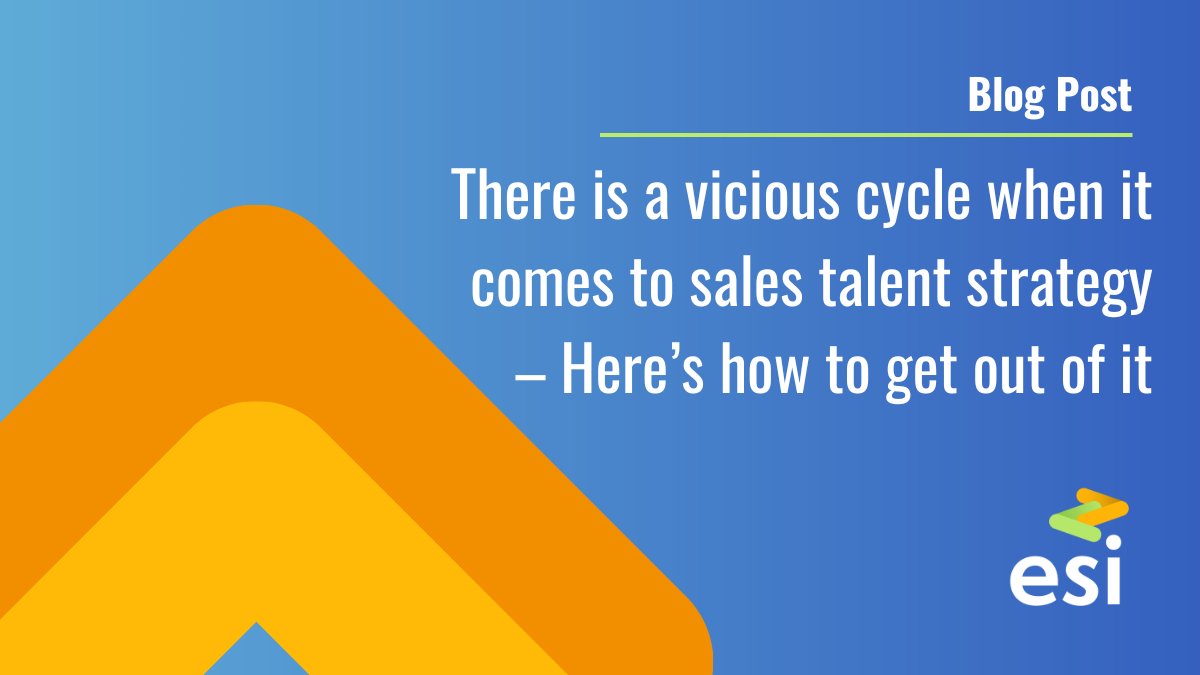 Our latest blog explores the vicious cycle that many #HR and #Talent departments find themselves in when it comes to #salestalentstrategy. 

esinstitute.com/hr/sales-talen…