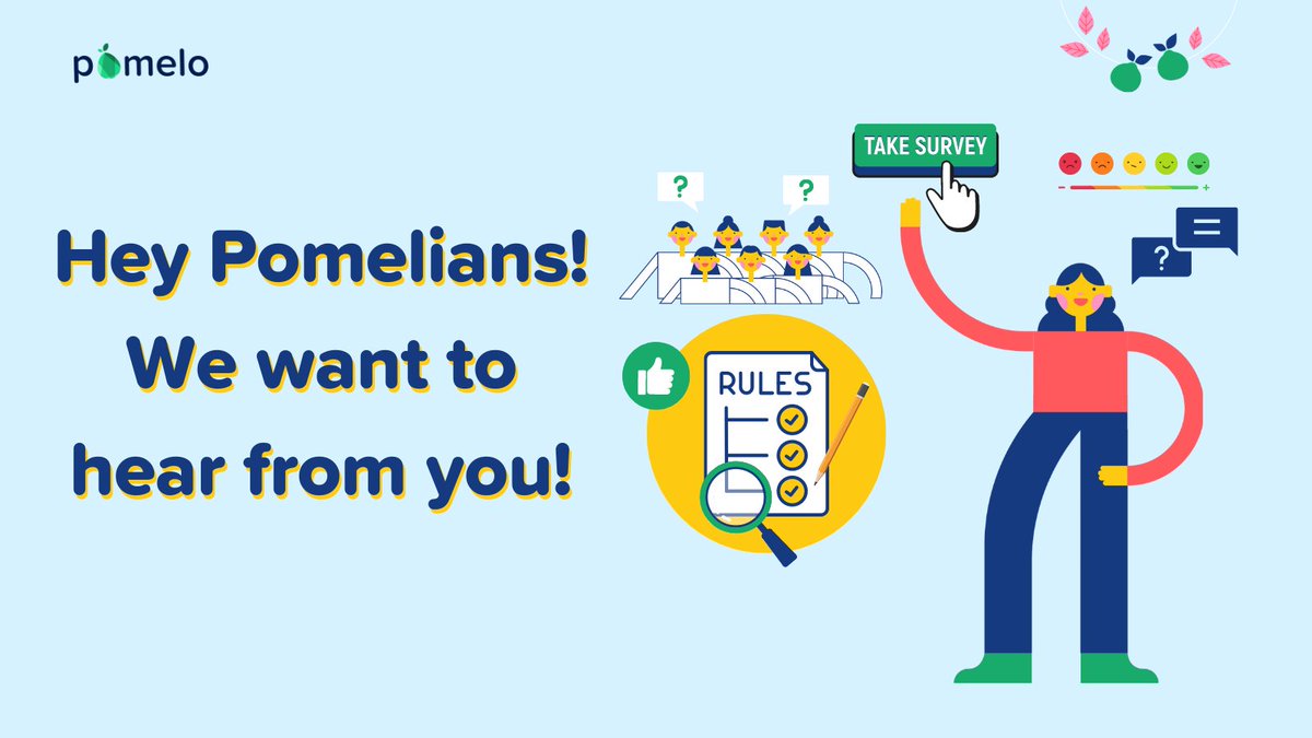 Hey Pomelians! We want to hear from you 👂💭
We proposed some amendments to self-donation rules for Season 4 💁

✍ Take this 2-minute survey: bit.ly/3WlpKat  

Tell us what you think 🤔 before Jan 31
✅ Help guide the rules on Pomelo 
#PomeloSeason4