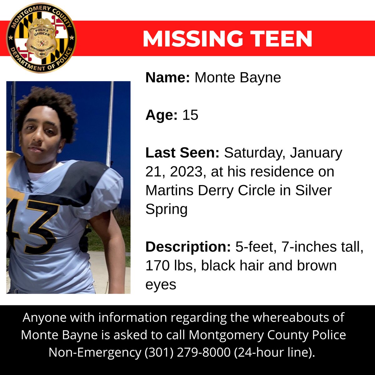 Montgomery County Department of Police tweet media