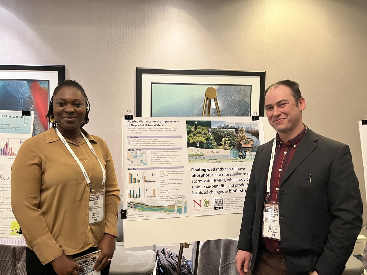 charlesriver's tweet photo. Thank you @NEWaterEnv for an inspiring, educational week! 🌊⛈️

Stormwater Program Manager Max Rome &amp; Rita Barron Fellow Sarah Traore attended the annual conference to learn about the latest advancements in stormwater management in our region. #NEWEA #stormwater #resilience https://t.co/vtjRLi36PA