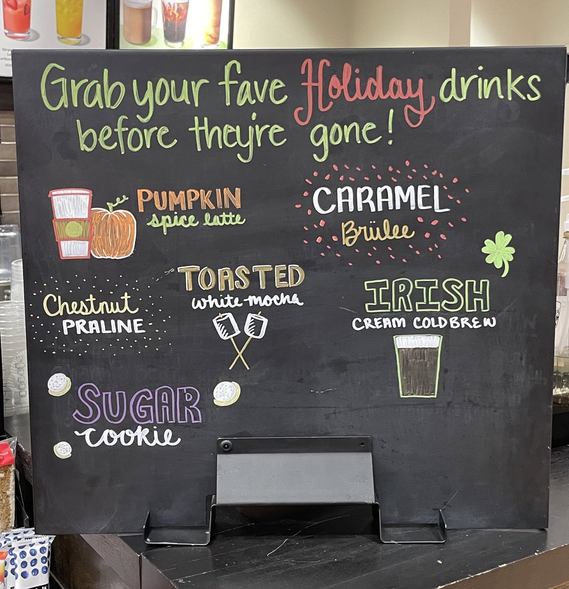 ShanRiceArt's tweet image. Made some #handlettered signs at work 🥲