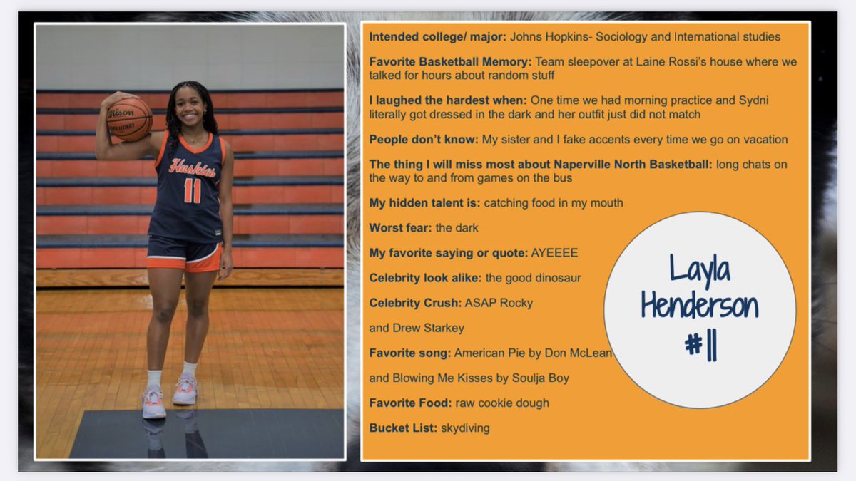 🚨Senior Day Highlights! 🧡💙
🏀#11 Layla Henderson
