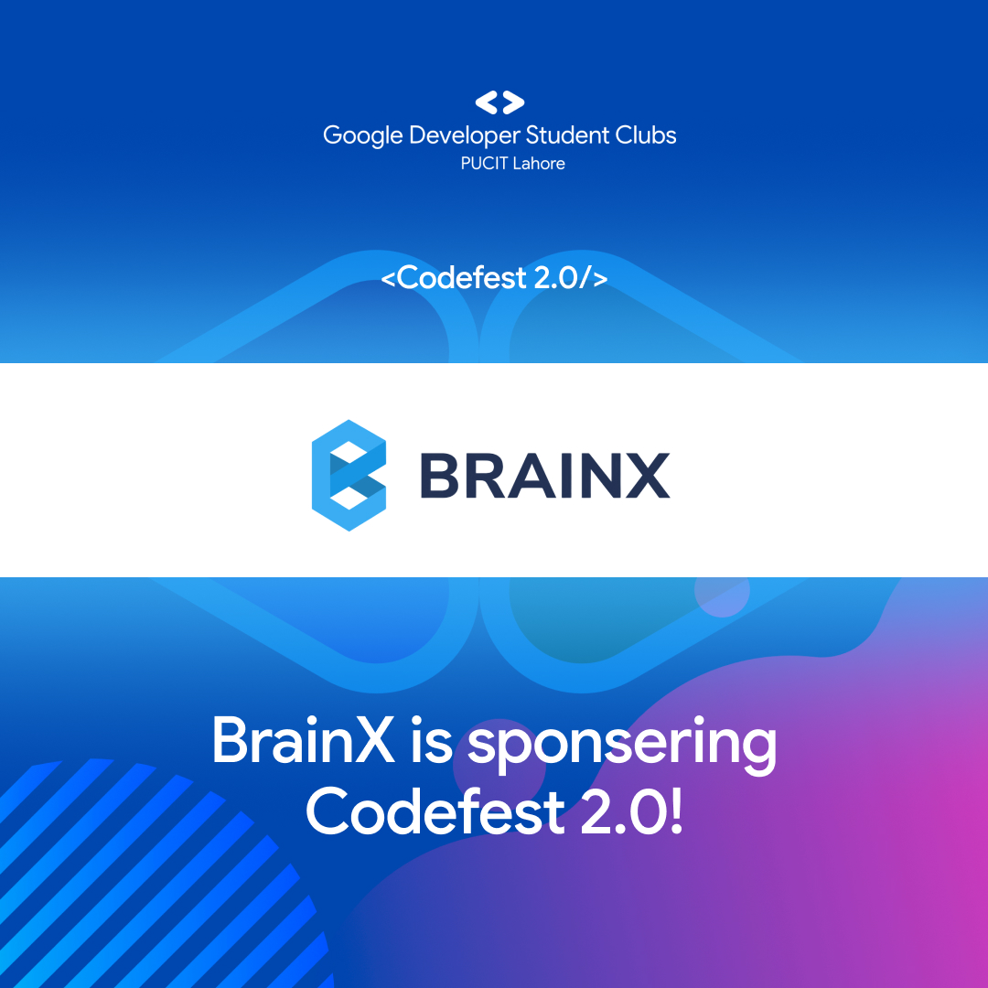 dscpucit's tweet photo. We are thrilled to announce that BrainX will be a sponsor of CodeFest 2.0! BrainX is a leading provider of innovative technology solutions and we are honored to have them on board. 

Thank you, BrainX, for your support and for helping us to bring this exciting event to life! https://t.co/QoIxGHmuVa