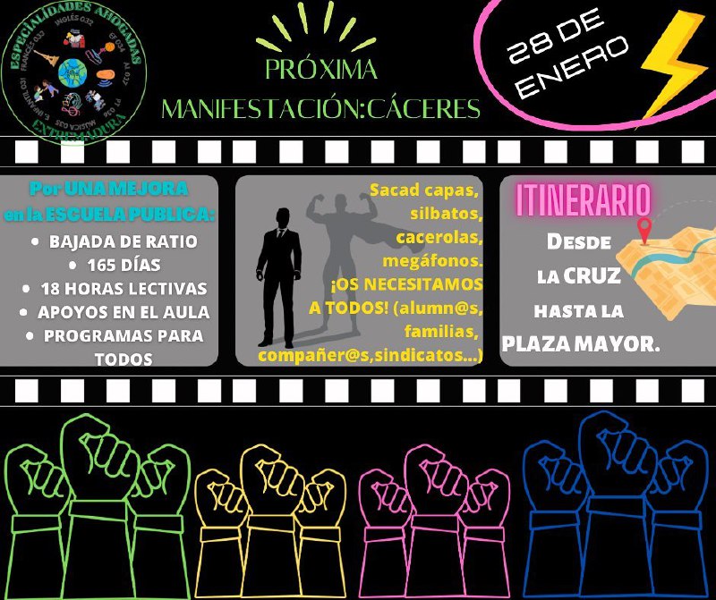 La #EducaciónPública debe ser el sustento del progreso de la sociedad extremeña. Hay que luchar por que no se deteriore. 📚
#Extremadura depende de ella 💚🤍🖤.