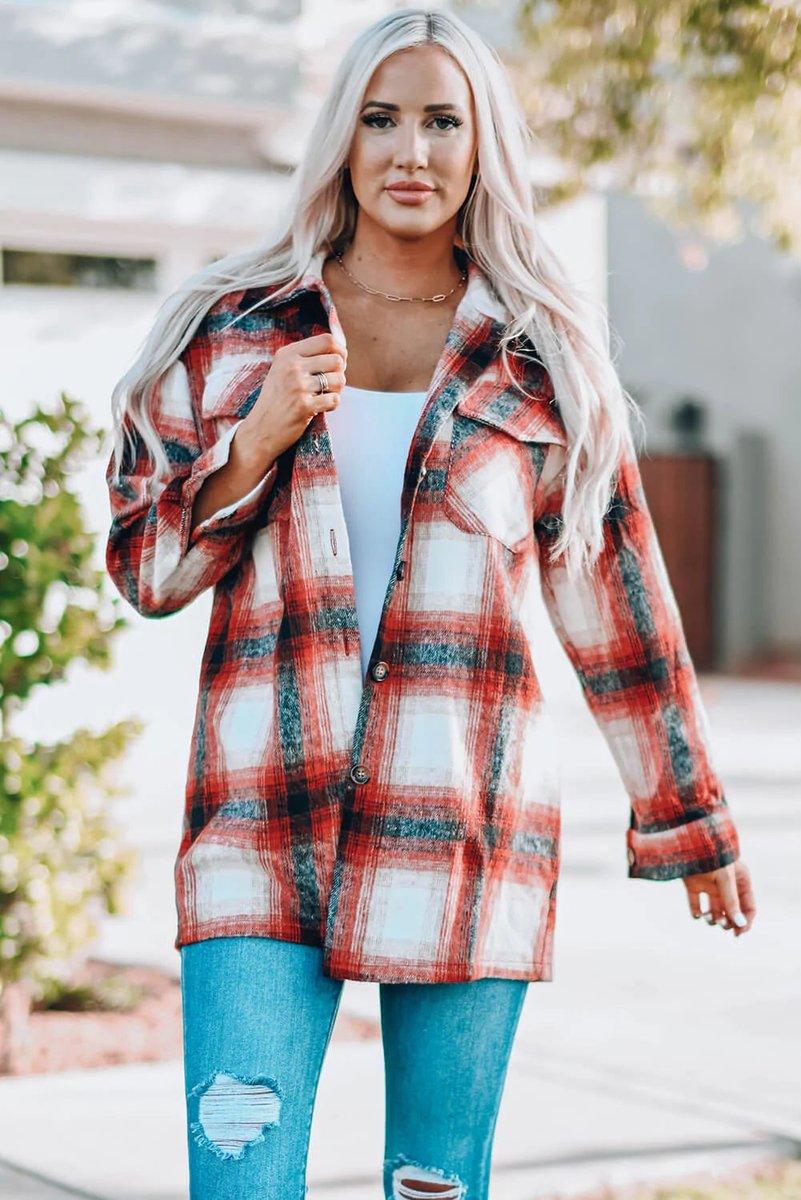 Living4todaybo's tweet photo. Take outdoor styling to the next level with this trendy plaid button-up shirt jacket with pockets! Comfort and fashion, all in one. #OOTD #StyleLife #FashionFave #TrendyThursday  #ButtonUpJacket #PocketsAreInStyle  
https://t.co/pzMV29Peli https://t.co/eP8trJWC0i