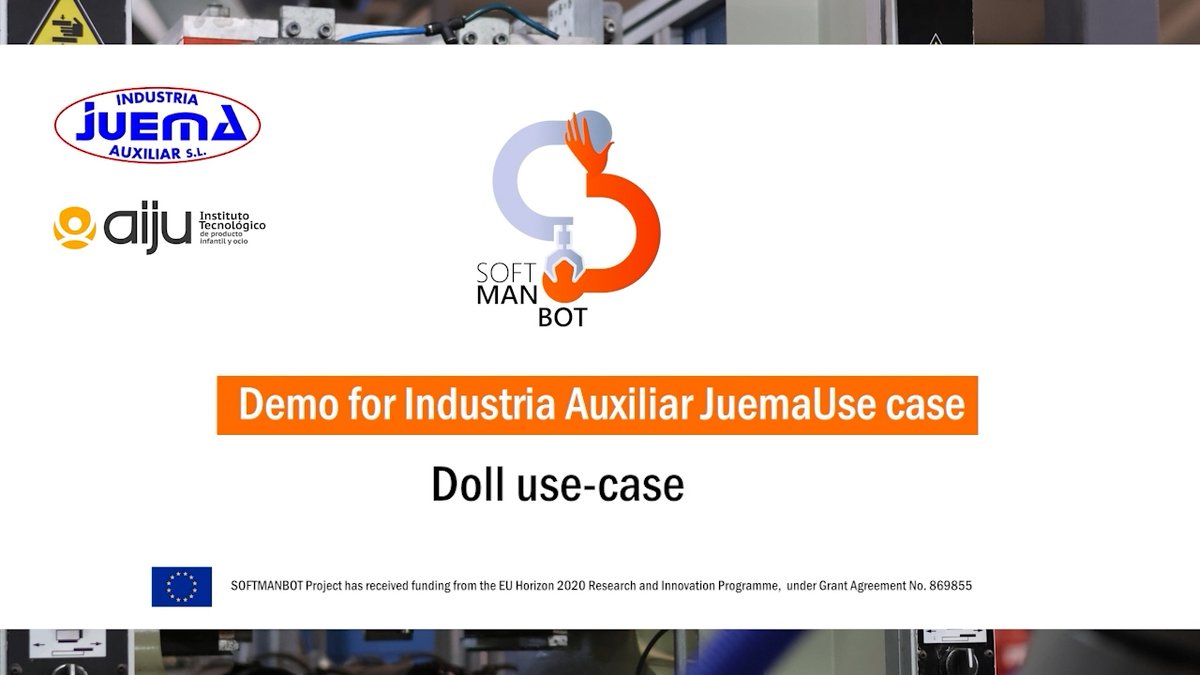 In October Industria Auxiliar Juema S.L. was able to show the draft #work on the special oven purchased specifically for the project SOFTMANBOT.

The video shows how a robotic arm can extract, de mould a pvc #head of the #doll from the first attempt..

youtu.be/w7TwHRe-FUE