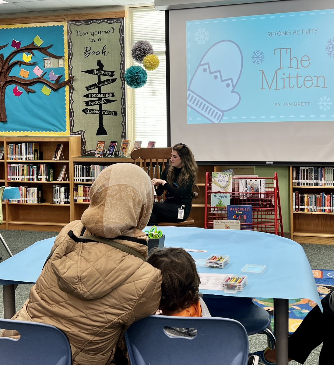 MrsG_bookworm's tweet photo. This morning Mead Elementary Library hosted "Toddler Time" in the library with our Family Engagement  liaison Mrs. Donoho! @NISDLib @NISDMead https://t.co/7KPZmu8Y89