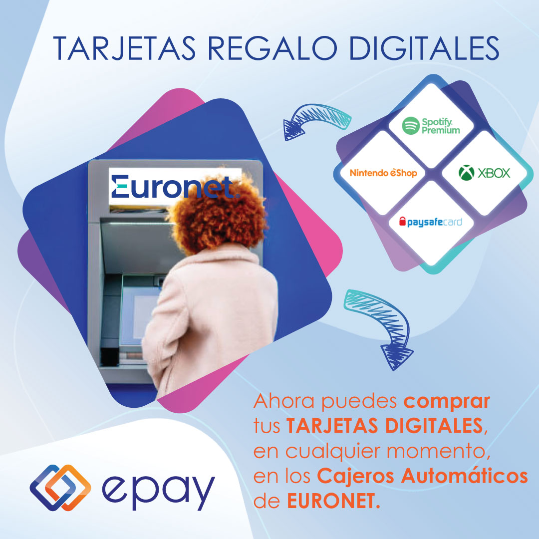 epayEspana's tweet photo. Ya puedes comprar tus códigos digitales en los cajeros 
@EuronetATMsEU
 
¡Muy sencillo y en cualquier momento!😏
#gamming #epay #music

* Disponible en España. https://t.co/a0HcjcnnE2