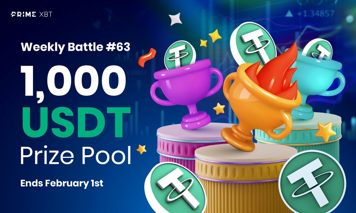 🏆 Our Weekly Battle #63 is now open!

🤑 $1000 #USDT prize pool
✅ Free to Join 
💰 Sign up before it ends! 

Test your trading skills amongst other #PrimeXBT traders and battle for the top prizes.
Join now 👉 eng.primexbt.com/contest