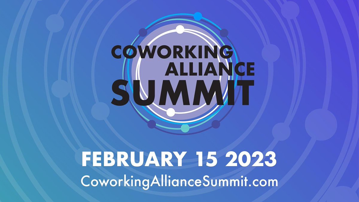 The Coworking Alliance Summit returns on February 15th, 2023! We believe in #collaboration over competition, leading change, and building bridges - so we’re holding space for the #coworking conversations that matter most. All are welcome. Join us online: CoworkingAllianceSummit.com
