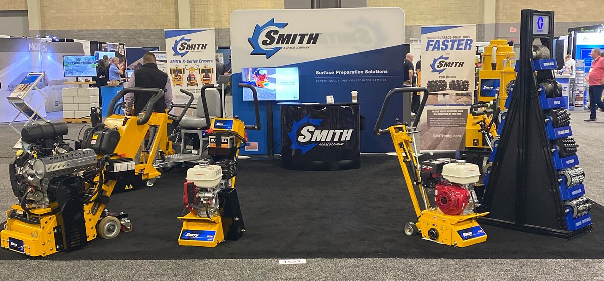 SMITH_Mfg's tweet photo. We're at the @PavementExpo in Charlotte. Come see us in booth 1427!

#npe2023 #asphalt #concrete https://t.co/JC1pl8StfD