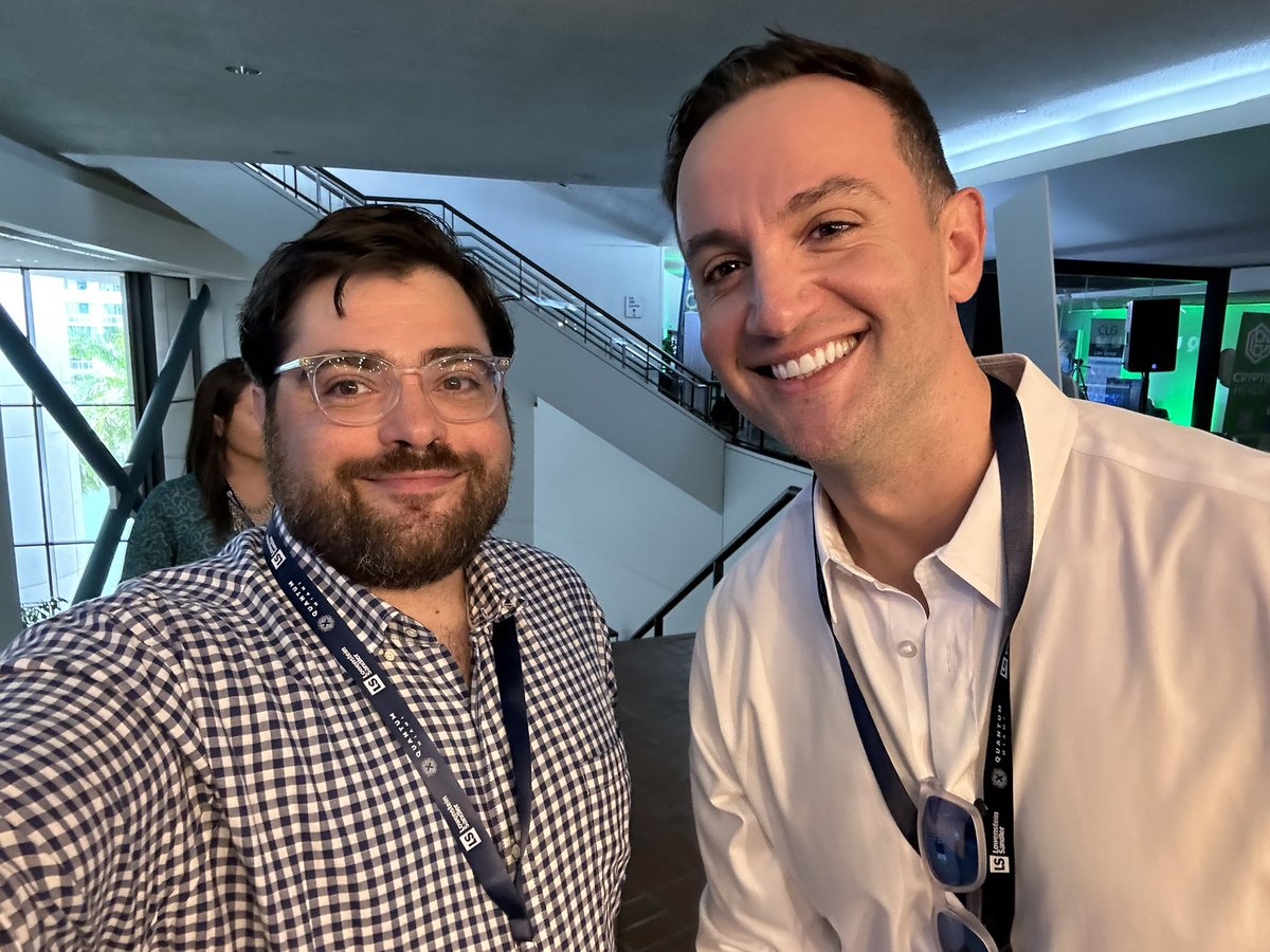 jbrukh's tweet photo. Hanging out with the infamous @thecampsishere en vivo at @quantum_miami. #MiamiBlockchainWeek https://t.co/y6JEGfsjFn