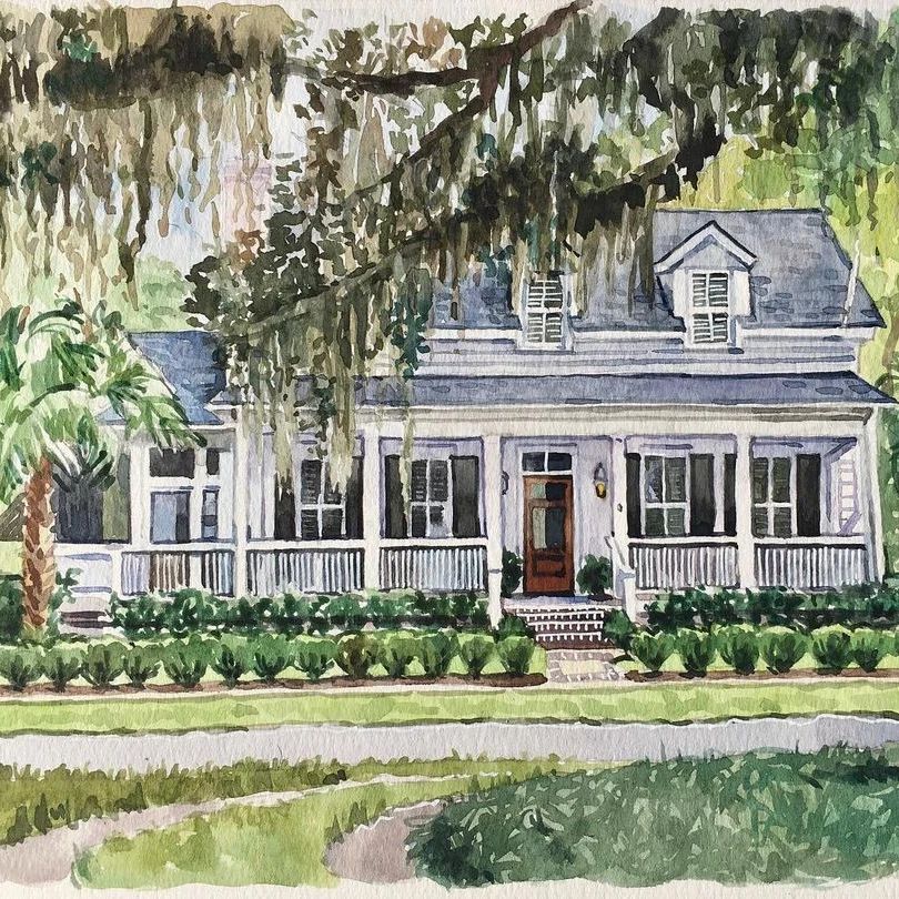 #Repost megan.oconnor09 Love a Habersham house! The Lowcountry is so idyllic to paint…it’s hard to find an ugly view, anywhere you turn. habershamsc beaufort_sc