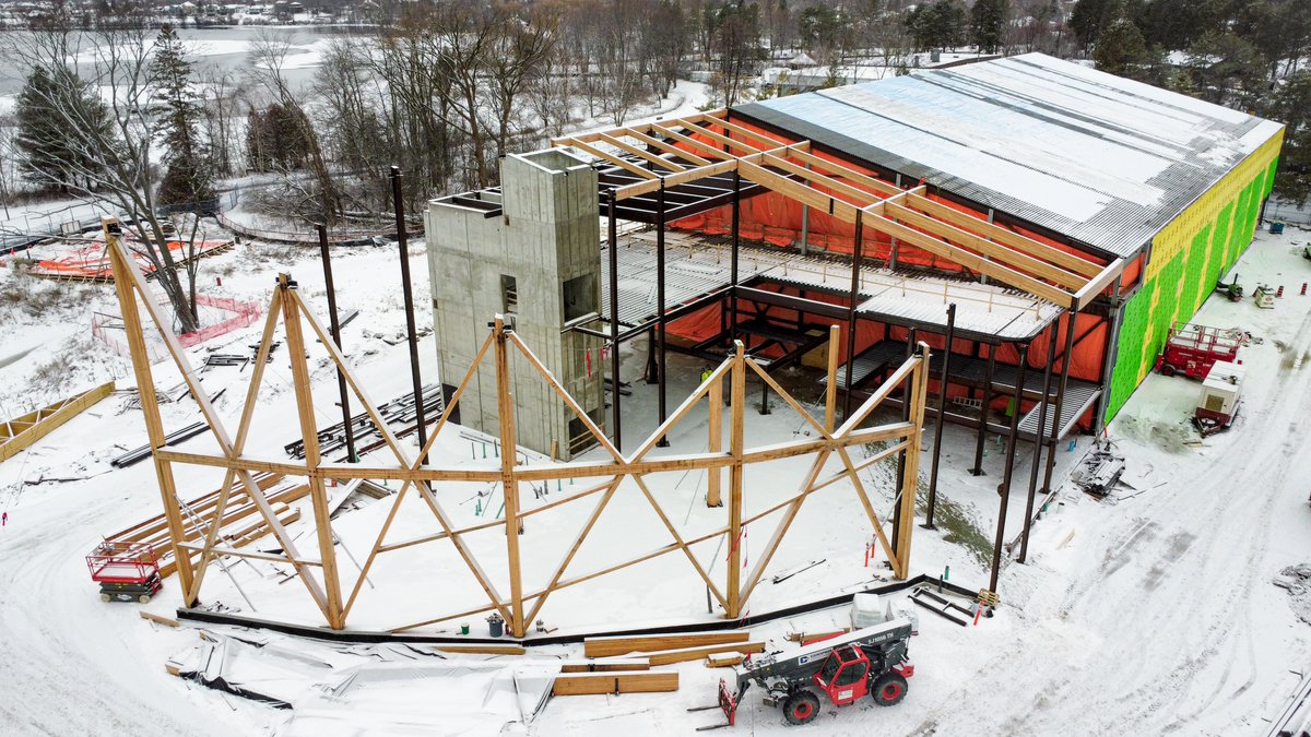 CndnCanoeMuseum's tweet photo. Today we're sharing a progress update on the new museum.
 
Steady progress has been made, but industry-wide construction challenges have delayed the Museum’s opening to late summer or early fall.

https://t.co/rzr6PuwfCV

#PTBO #Ontario #Museums #Canoes #Canada #Attractions https://t.co/Im0w58OLcX